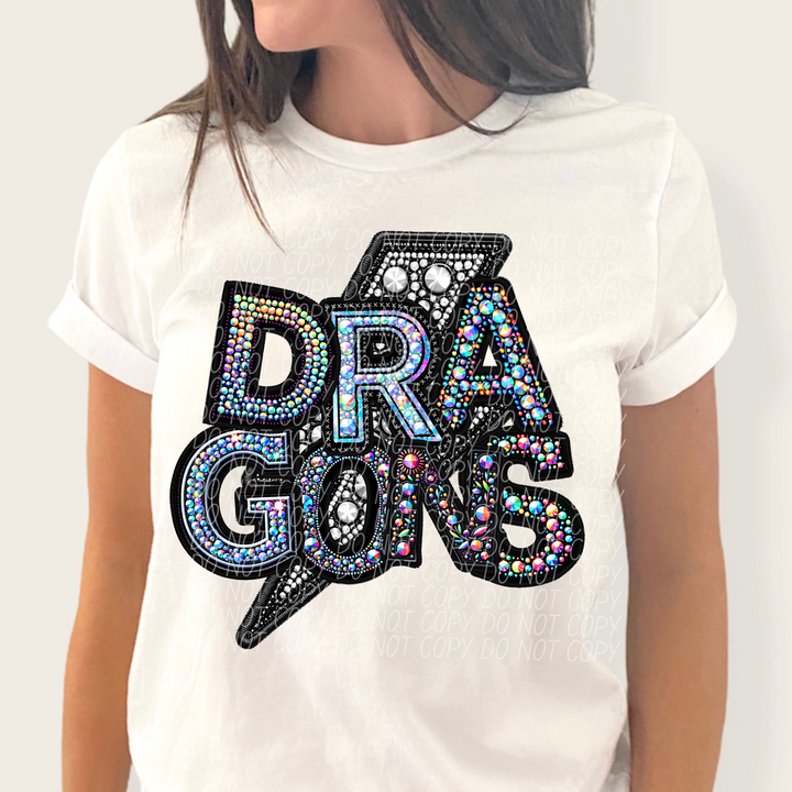 Faux Bling School Spirit DTF Print