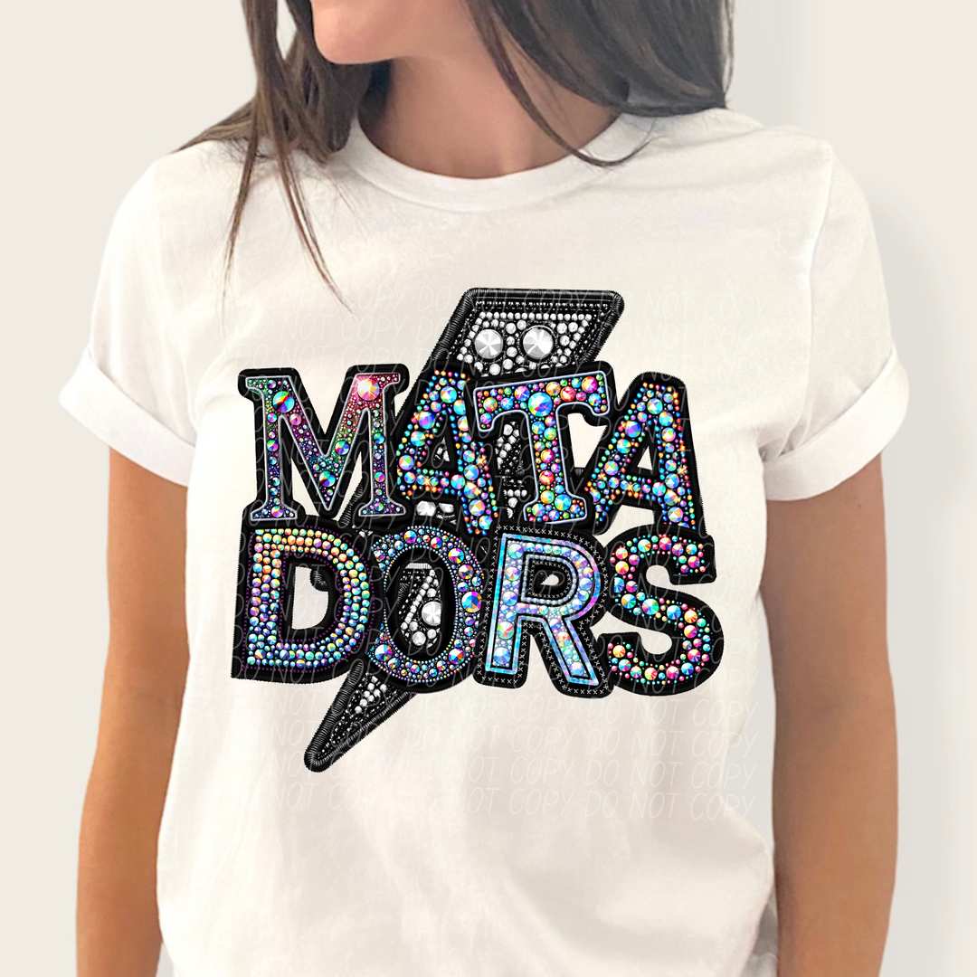 Faux Bling School Spirit DTF Print