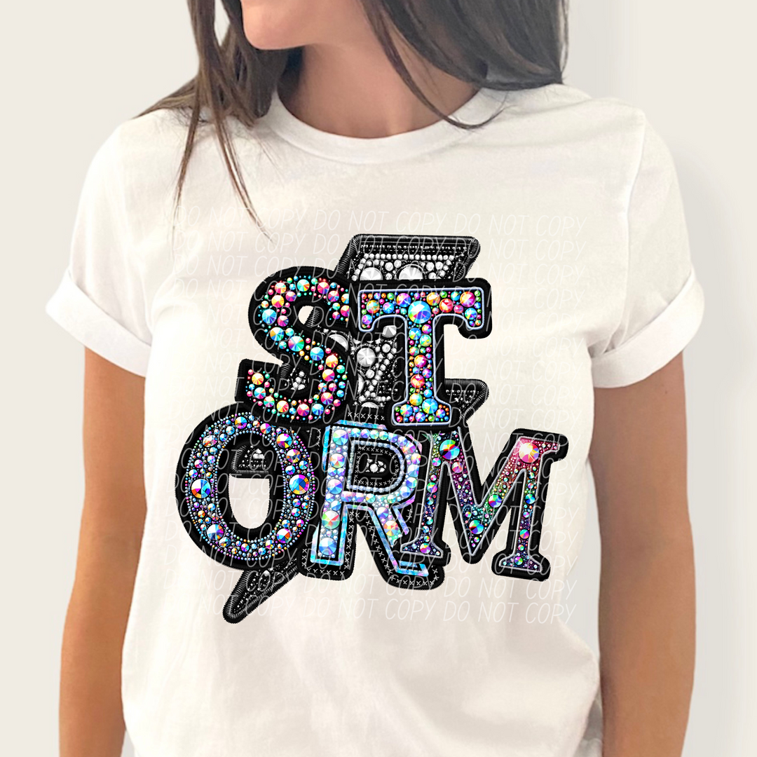 Faux Bling School Spirit DTF Print