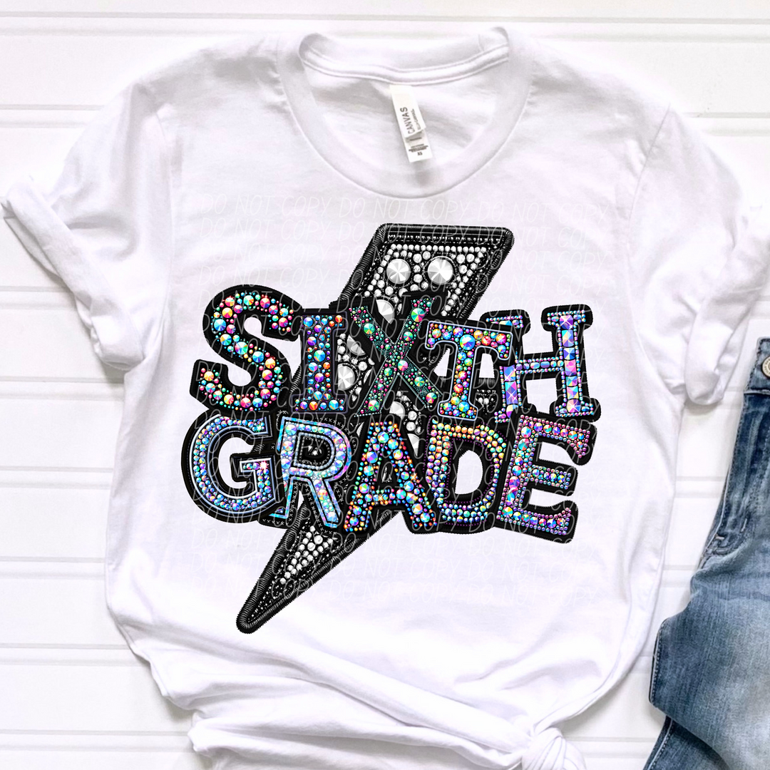 Faux Bling School Titles and Grades DTF Print