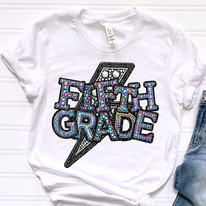 Faux Bling School Titles and Grades DTF Print