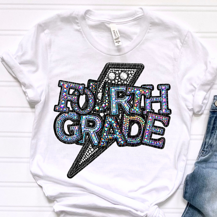 Faux Bling School Titles and Grades DTF Print