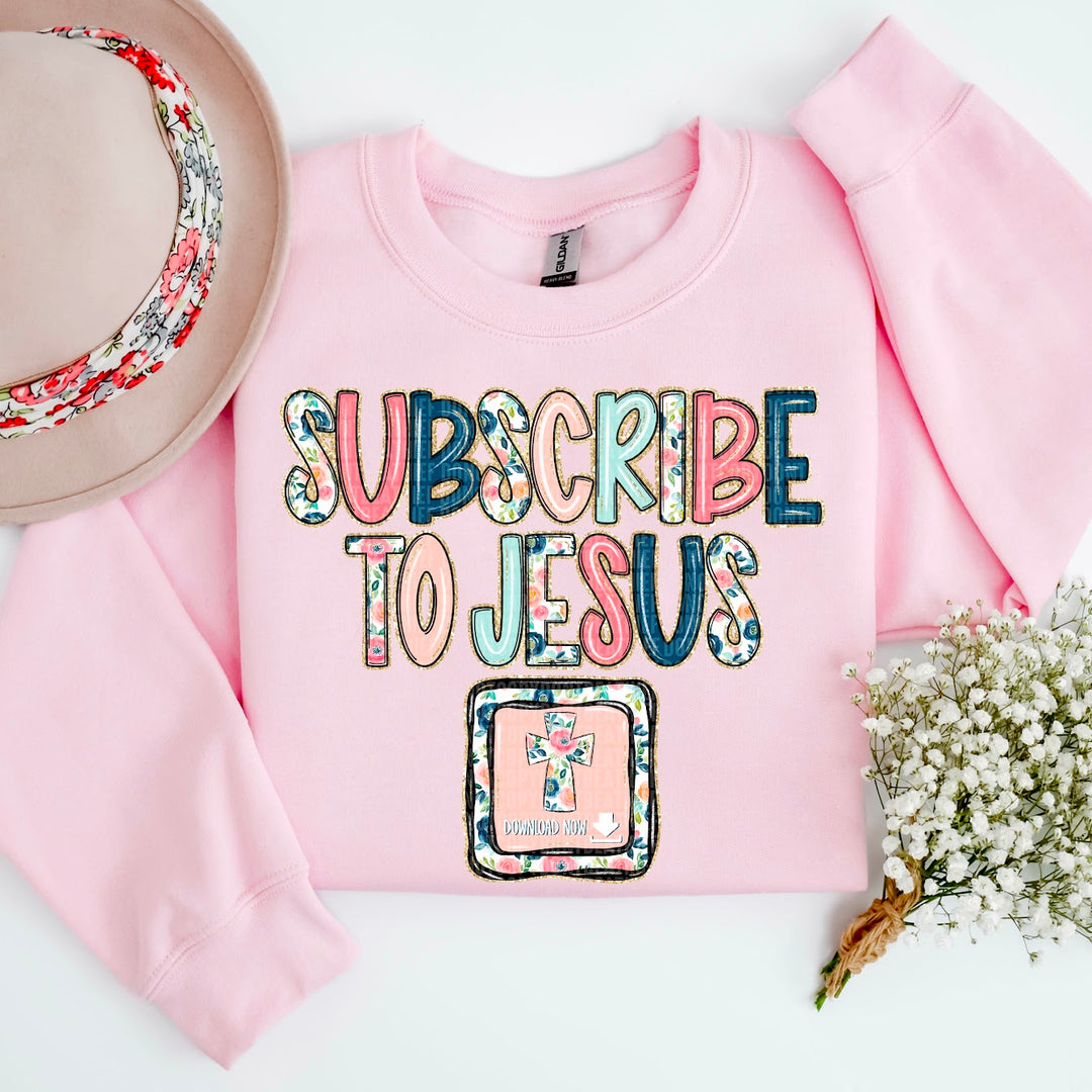 Subscribe To Jesus LIGHT PINK Sweatshirt