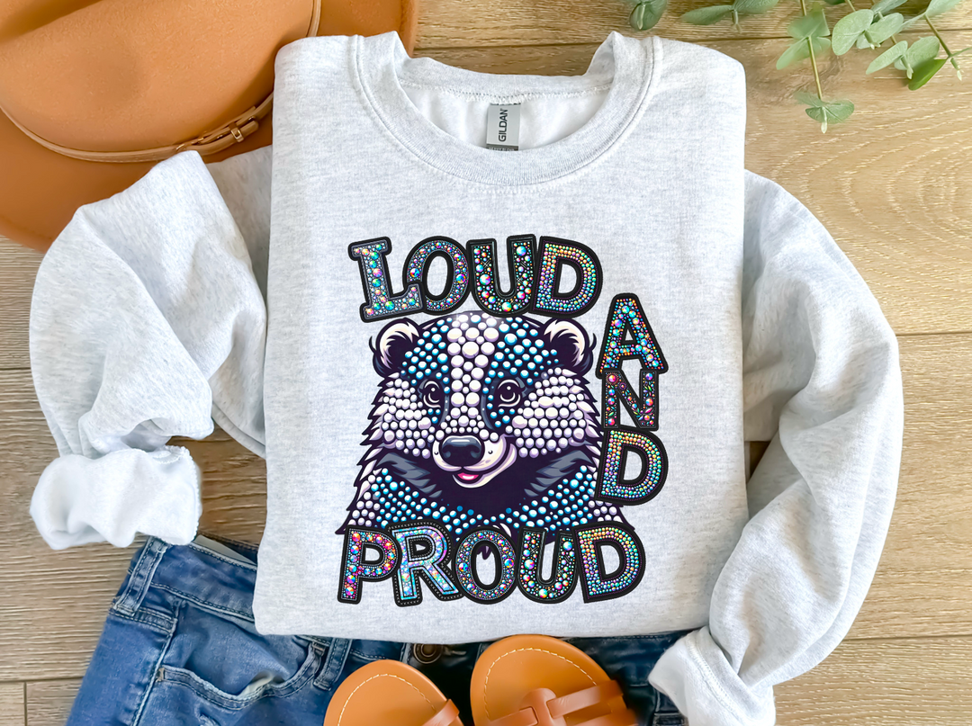 Loud and Proud Faux Bling Mascots DTF Print