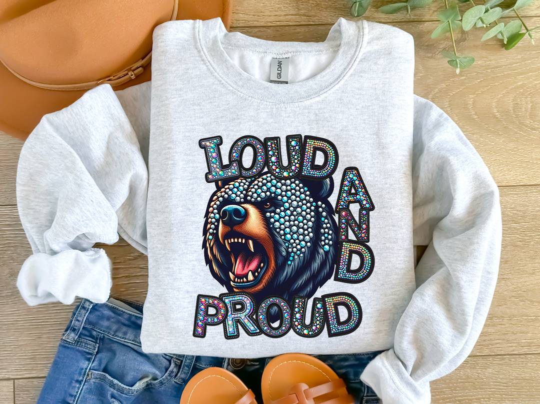 Loud and Proud Faux Bling Mascots DTF Print