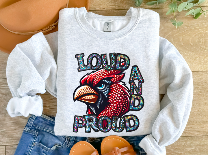 Loud and Proud Faux Bling Mascots DTF Print