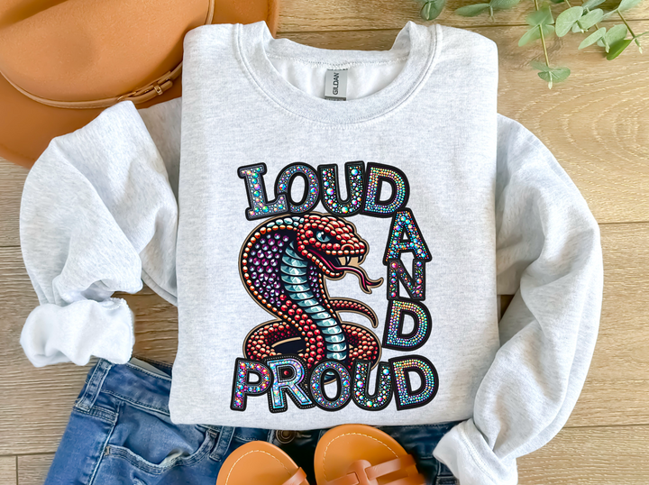 Loud and Proud Faux Bling Mascots DTF Print