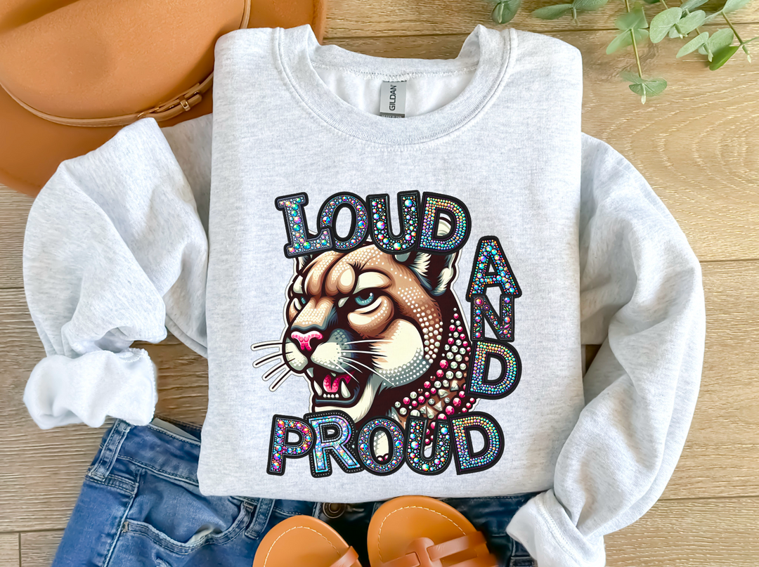 Loud and Proud Faux Bling Mascots DTF Print