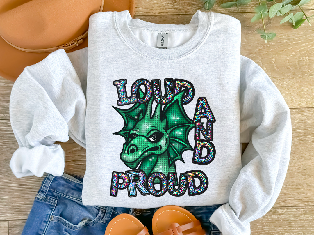 Loud and Proud Faux Bling Mascots DTF Print