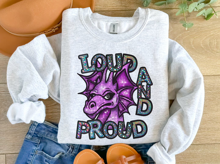 Loud and Proud Faux Bling Mascots DTF Print