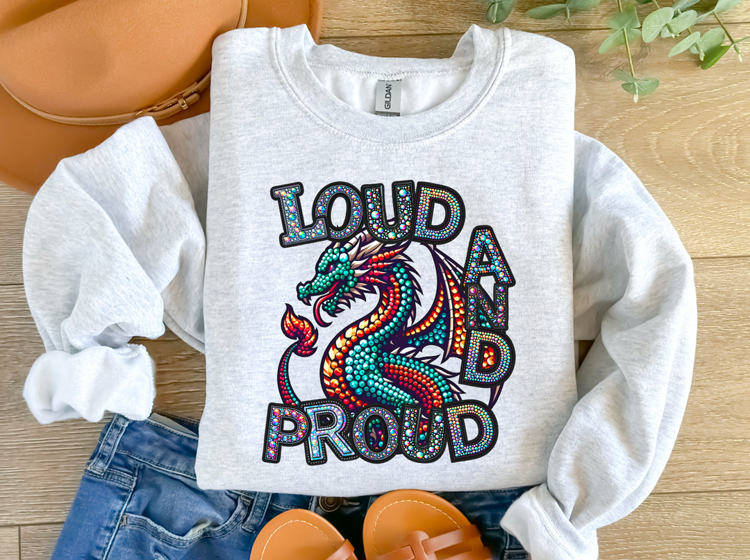 Loud and Proud Faux Bling Mascots DTF Print