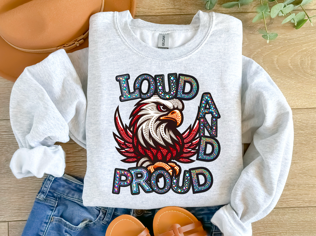 Loud and Proud Faux Bling Mascots DTF Print