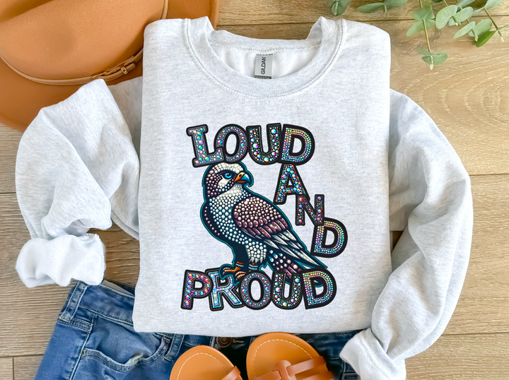 Loud and Proud Faux Bling Mascots DTF Print