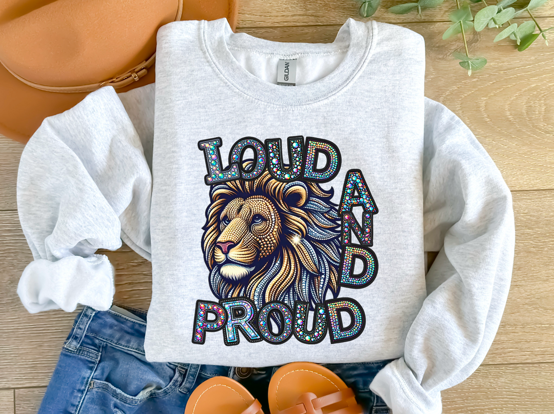 Loud and Proud Faux Bling Mascots DTF Print