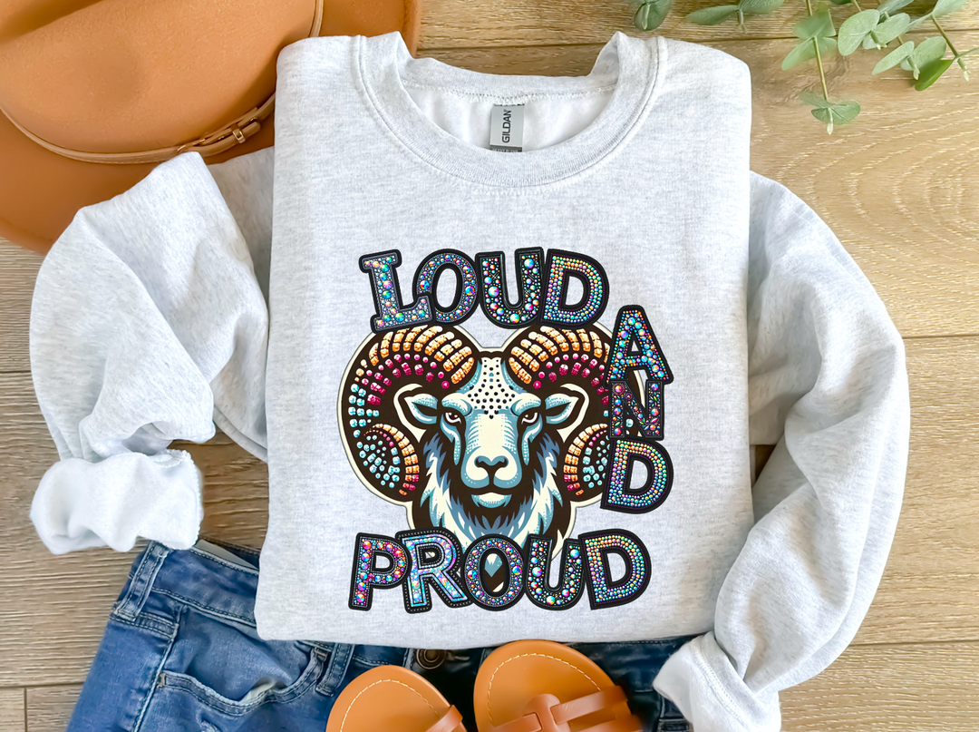 Loud and Proud Faux Bling Mascots DTF Print