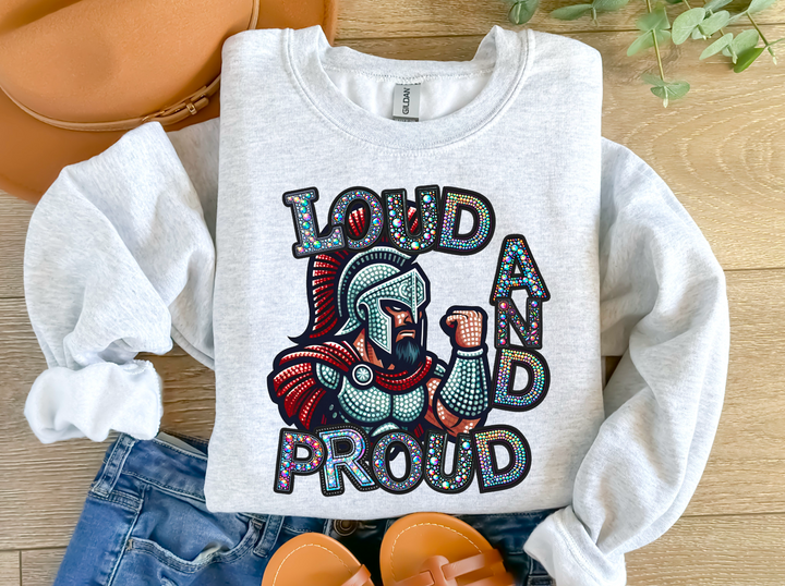 Loud and Proud Faux Bling Mascots DTF Print