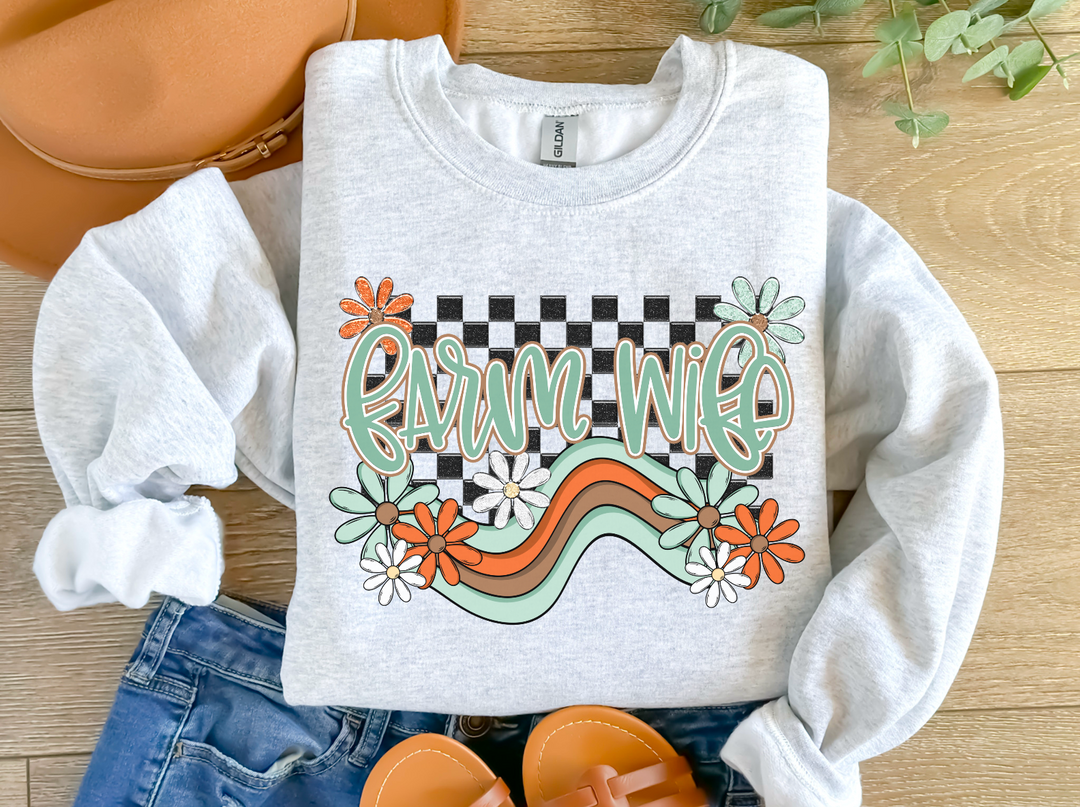 Boho Wave Farm Wife DTF Print