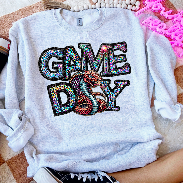 Faux Bling Game Day Mascot DTF Print