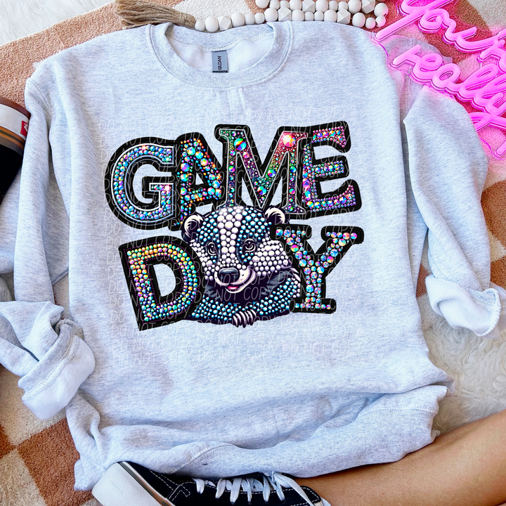 Faux Bling Game Day Mascot DTF Print