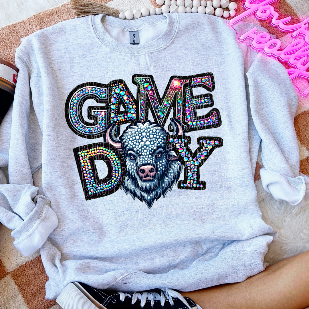 Faux Bling Game Day Mascot DTF Print