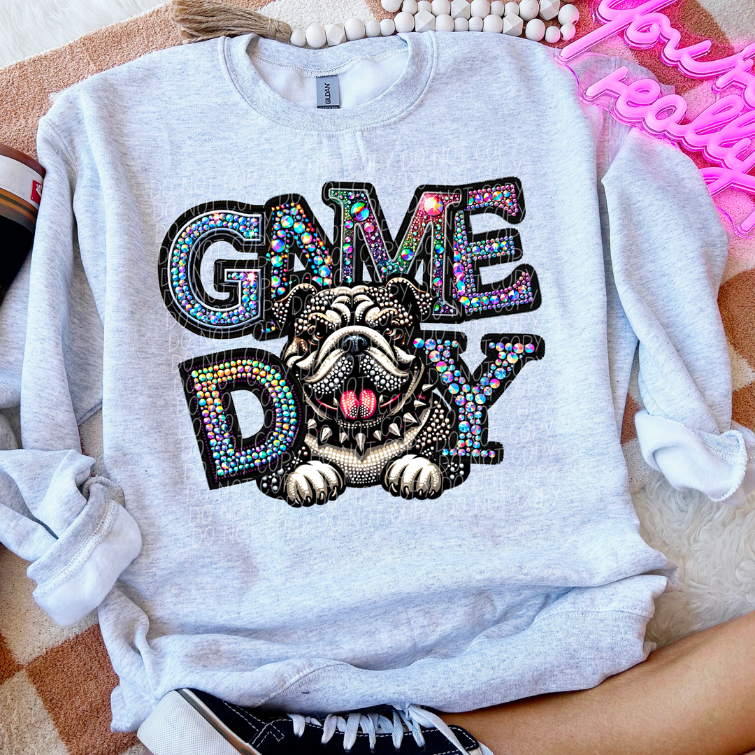 Faux Bling Game Day Mascot DTF Print