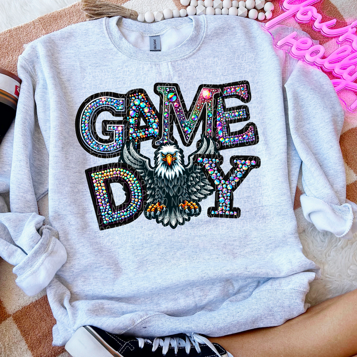 Faux Bling Game Day Mascot DTF Print