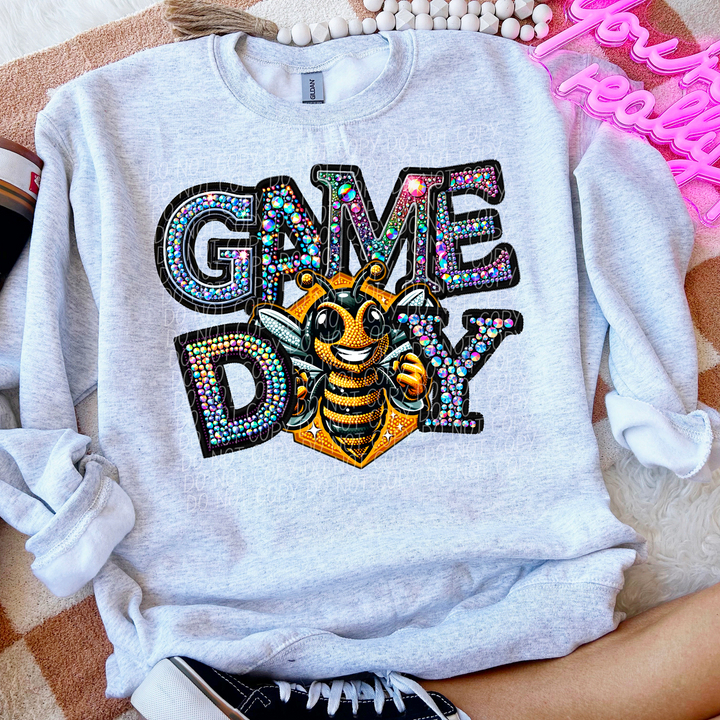 Faux Bling Game Day Mascot DTF Print