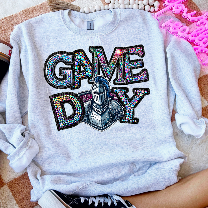 Faux Bling Game Day Mascot DTF Print