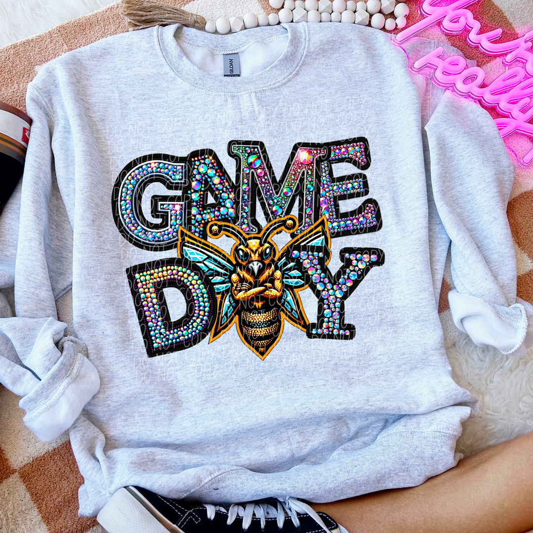 Faux Bling Game Day Mascot DTF Print