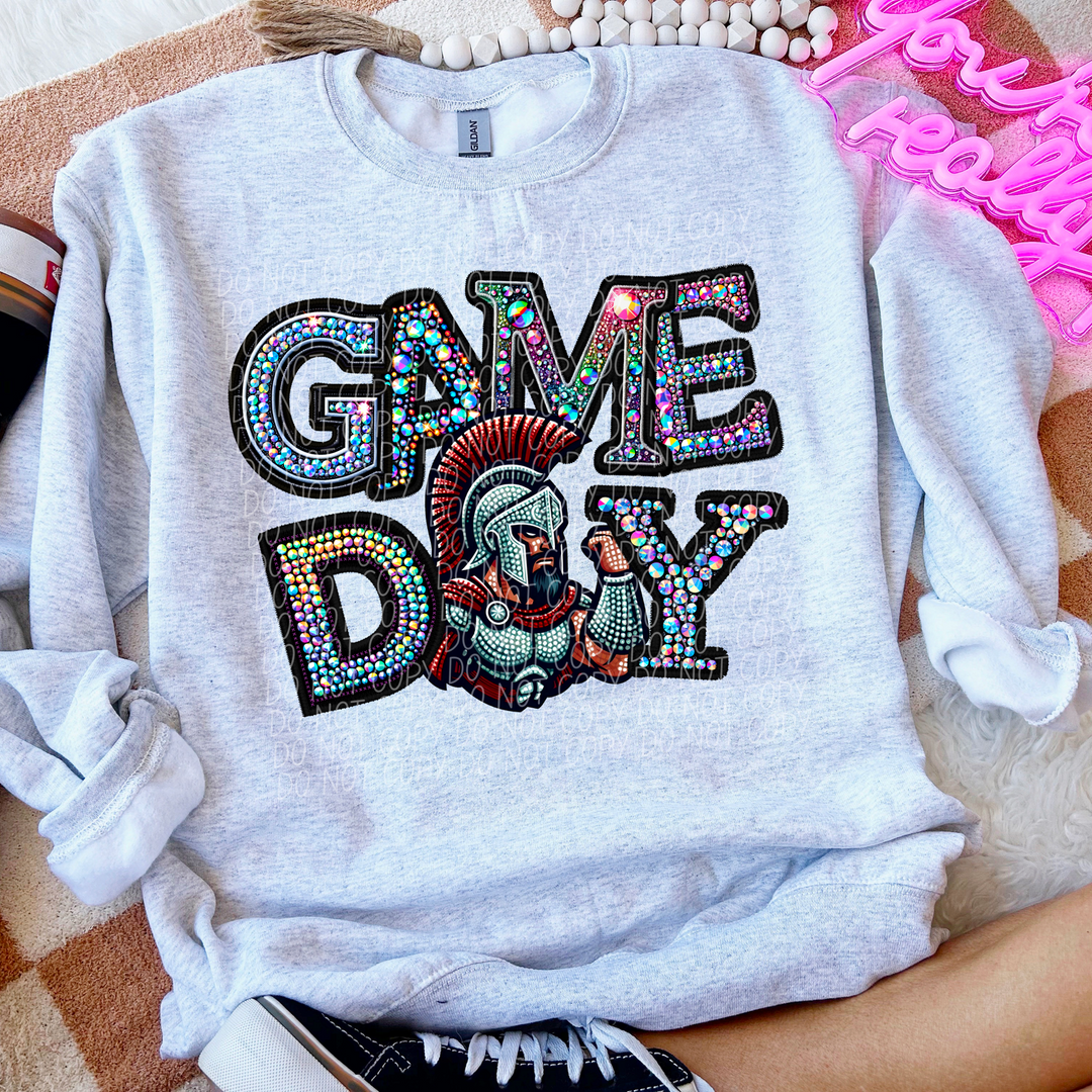 Faux Bling Game Day Mascot DTF Print