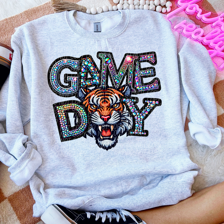 Faux Bling Game Day Mascot DTF Print