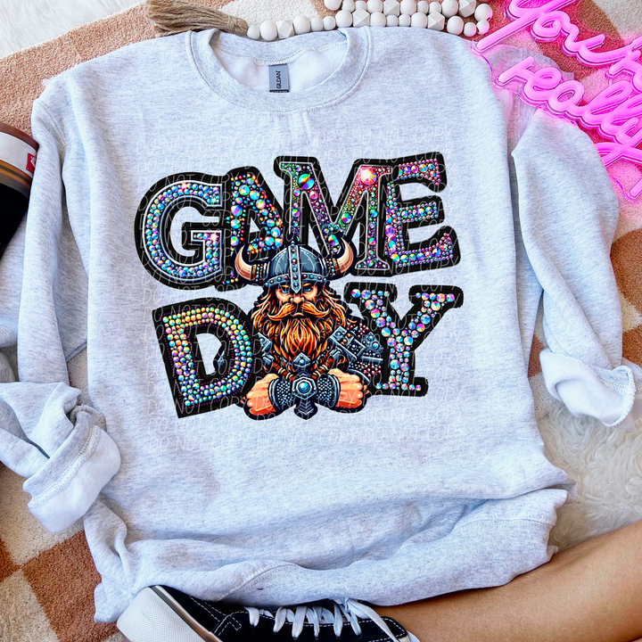 Faux Bling Game Day Mascot DTF Print