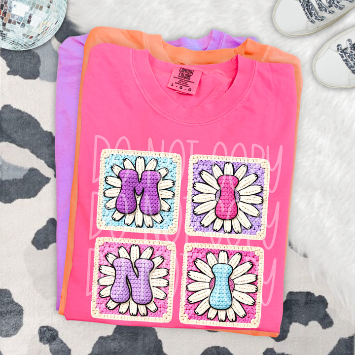 Mama and Mini Granny Squares DTF Print