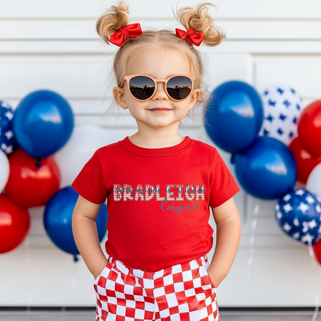 Patriotic Font Custom DTF Print
