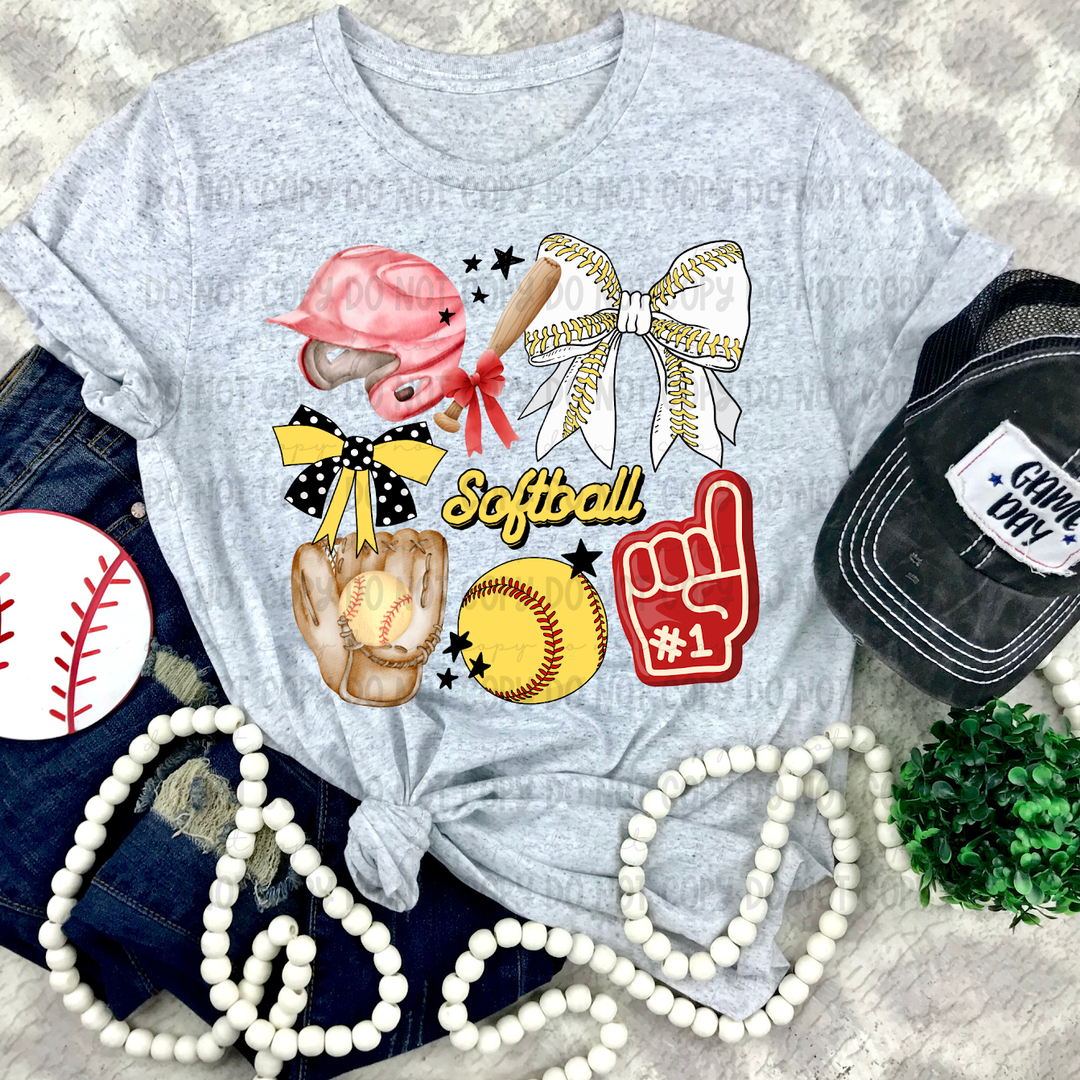 Softball Collage DTF Print