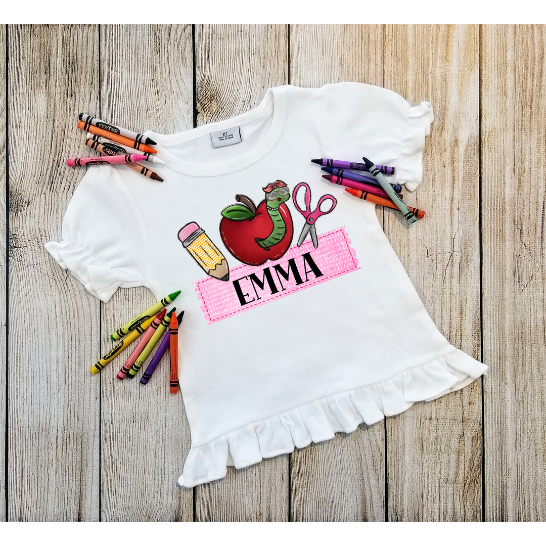 Back To School Name Plate Custom DTF Print