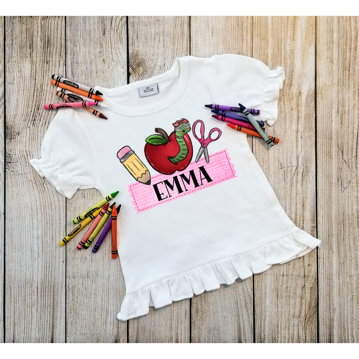 Back To School Name Plate Custom DTF Print