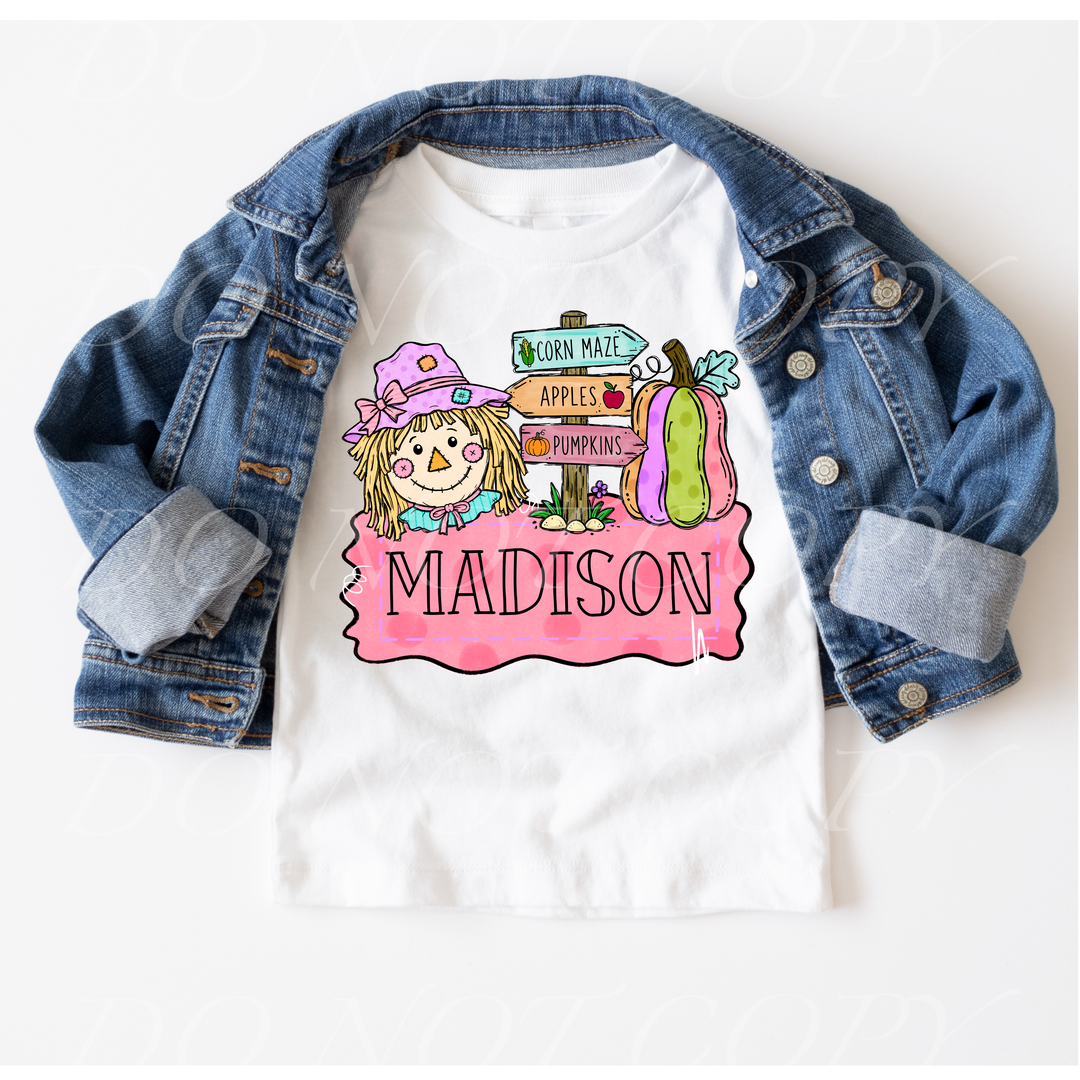 Scarecrow Name Plate DTF Print