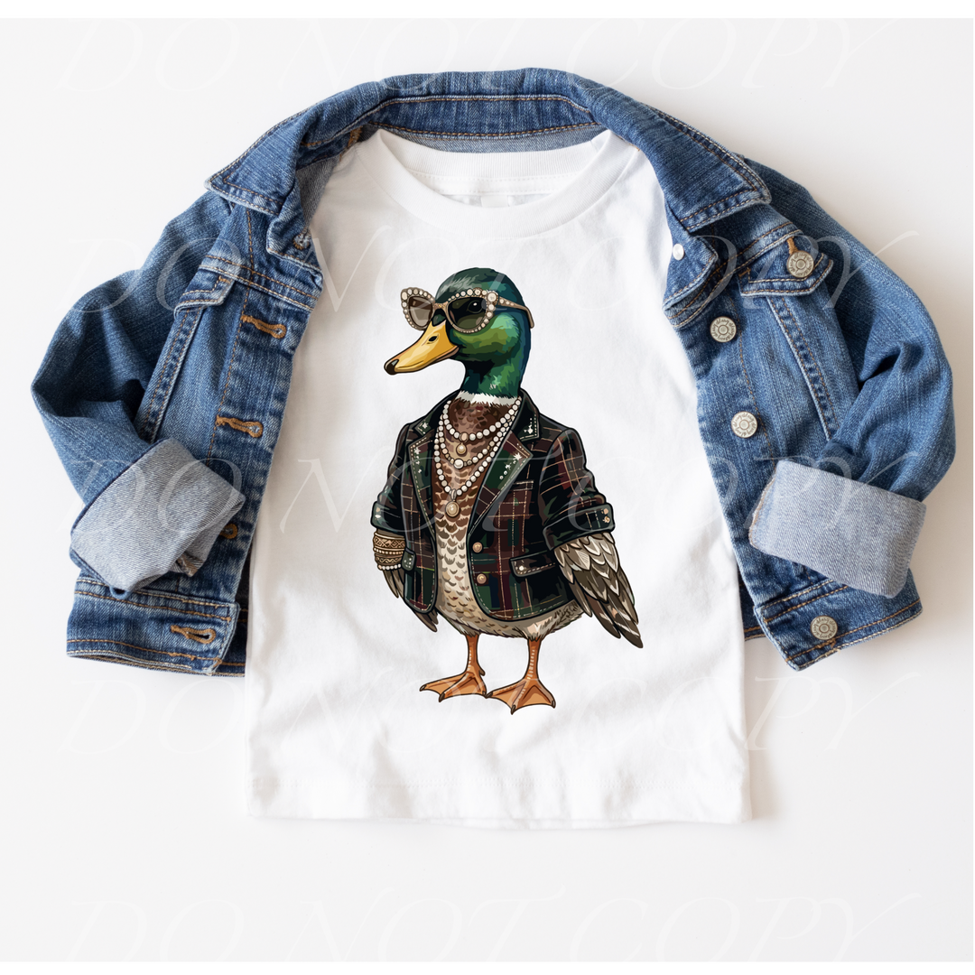 Bling Mallard DTF Print