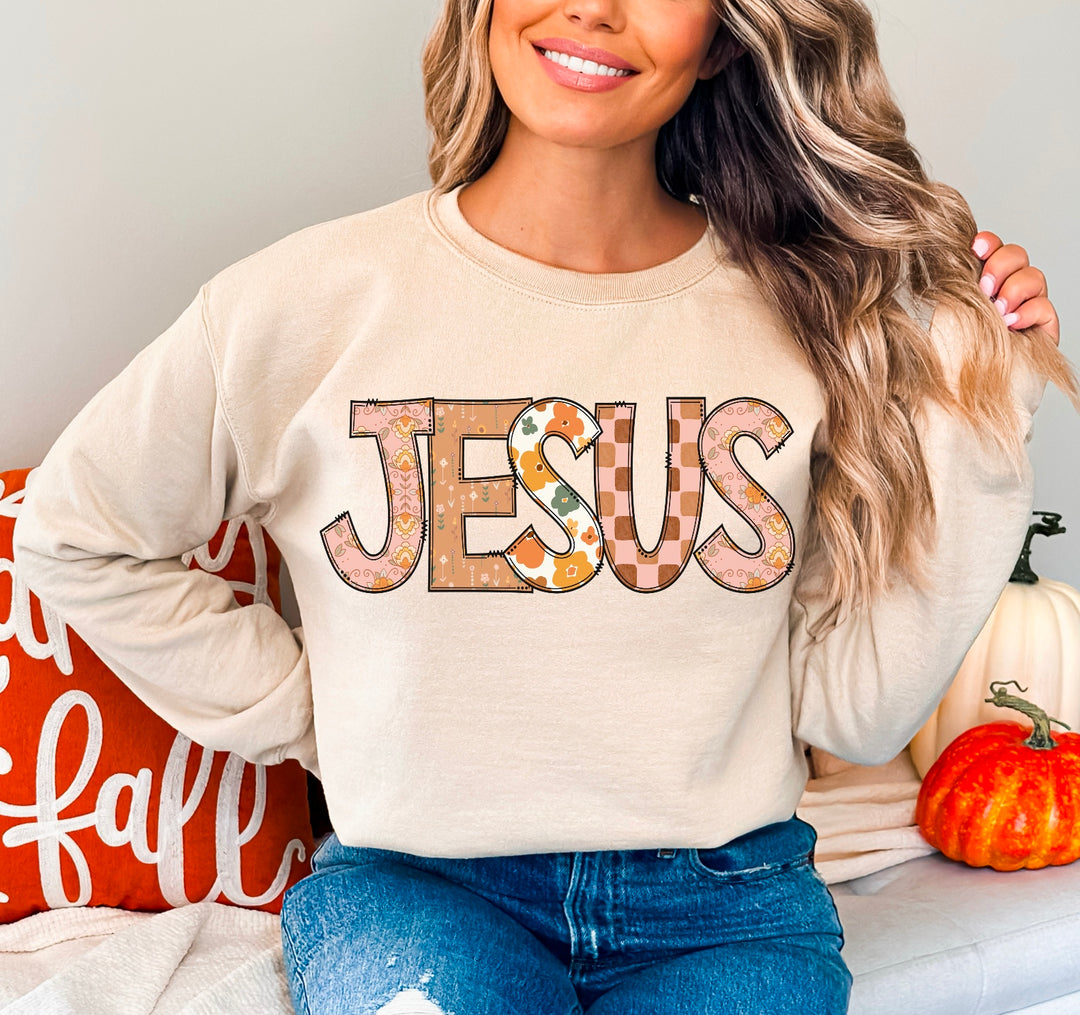 Fall Boho Jesus DTF Print