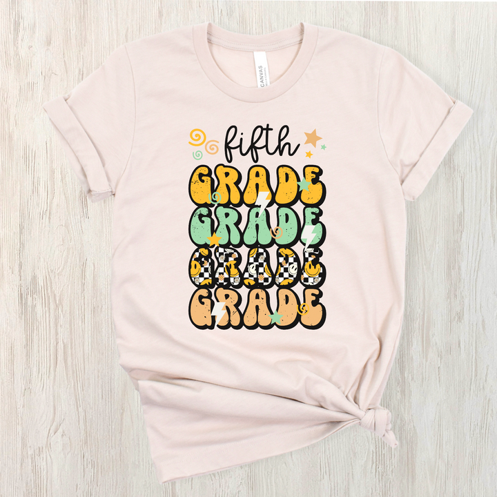 Groovy Checks Grade Levels DTF Print