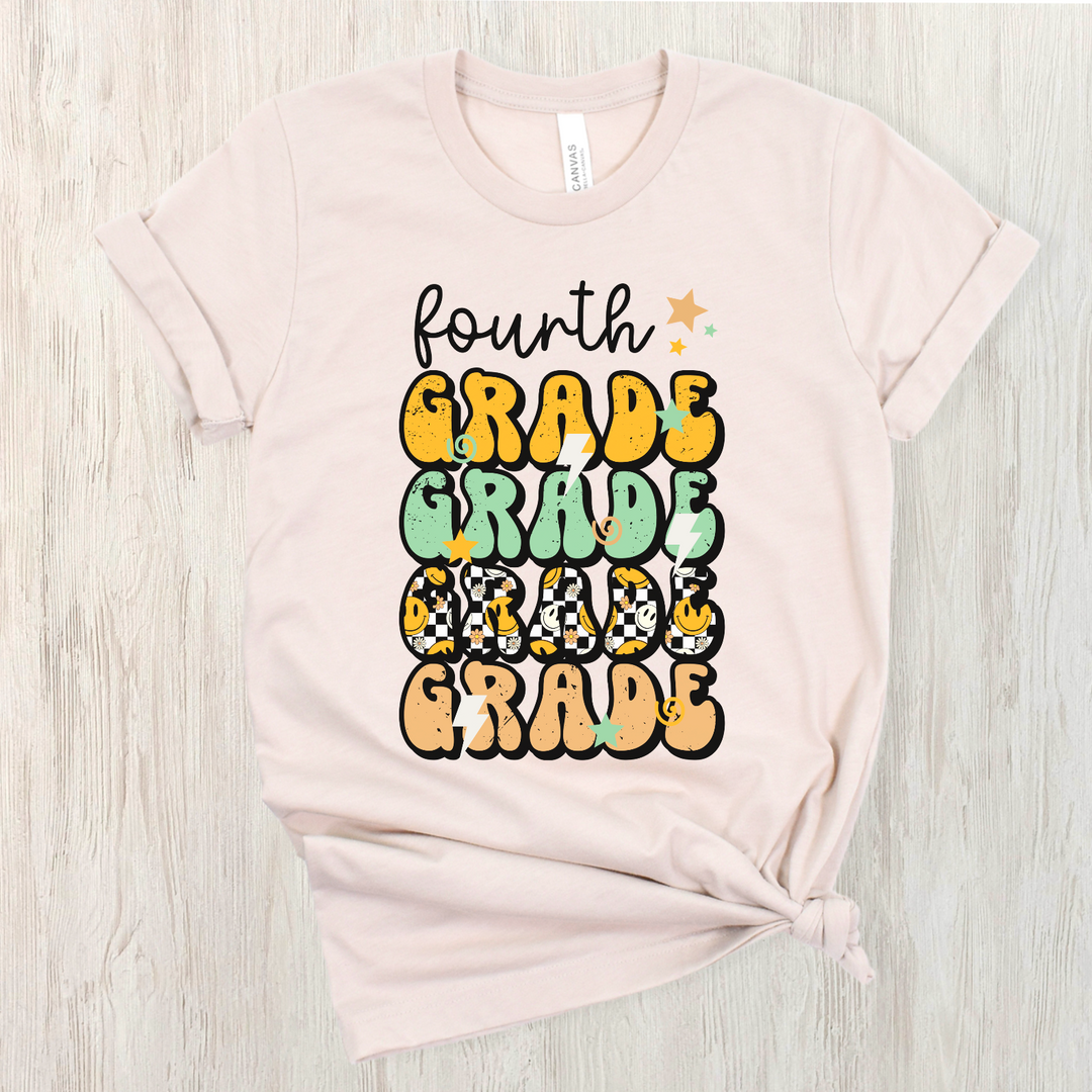 Groovy Checks Grade Levels DTF Print