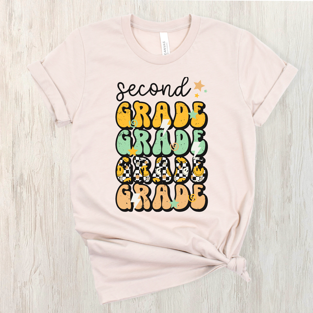 Groovy Checks Grade Levels DTF Print