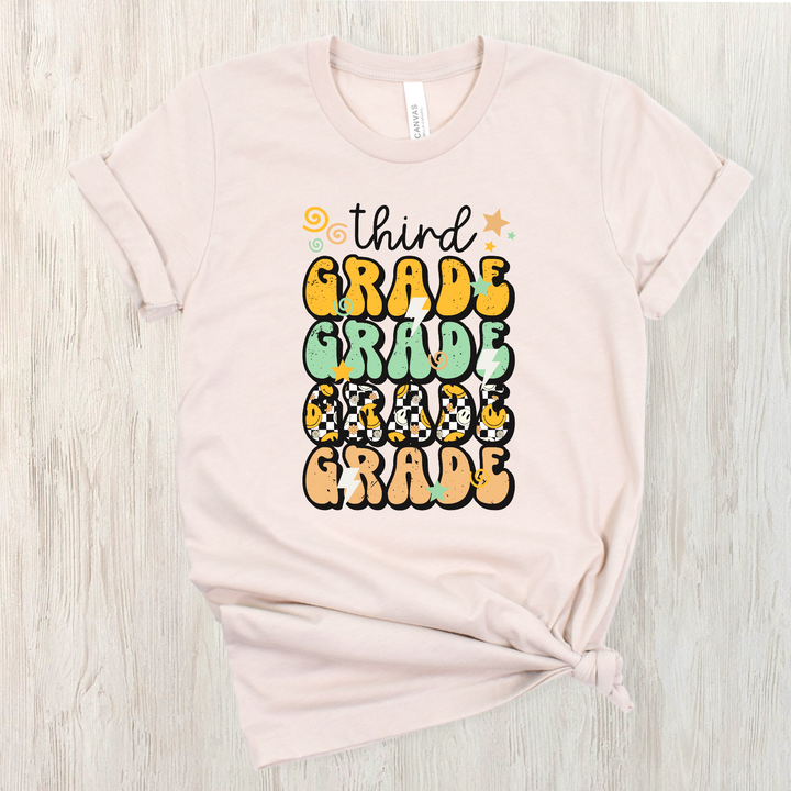 Groovy Checks Grade Levels DTF Print