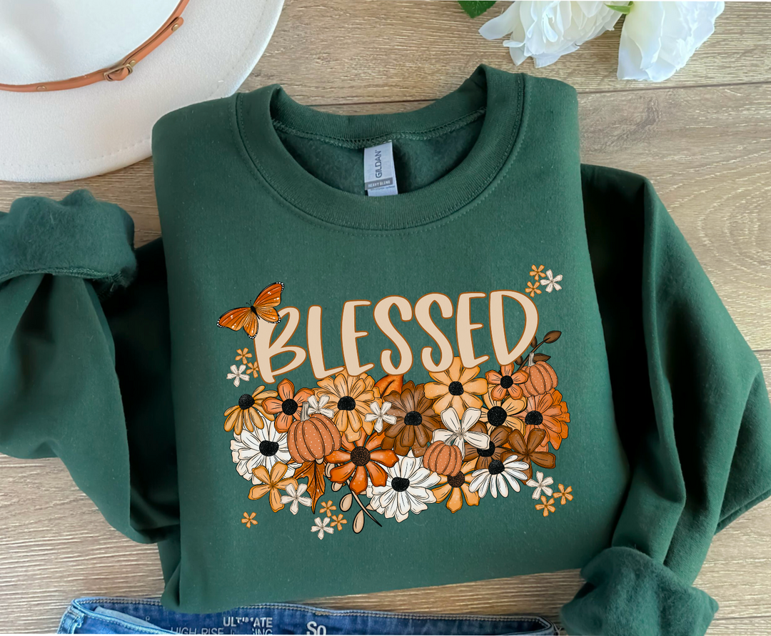 Floral Fall Blessed DTF Print