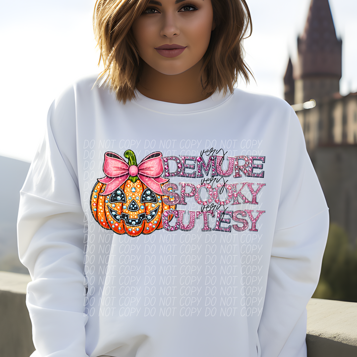 Very Demure Very Spooky Very Cutesy Pumpkin DTF Print