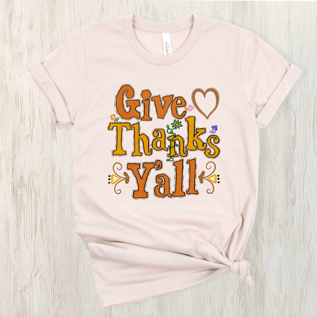 Give Thanks Y’all DTF Print