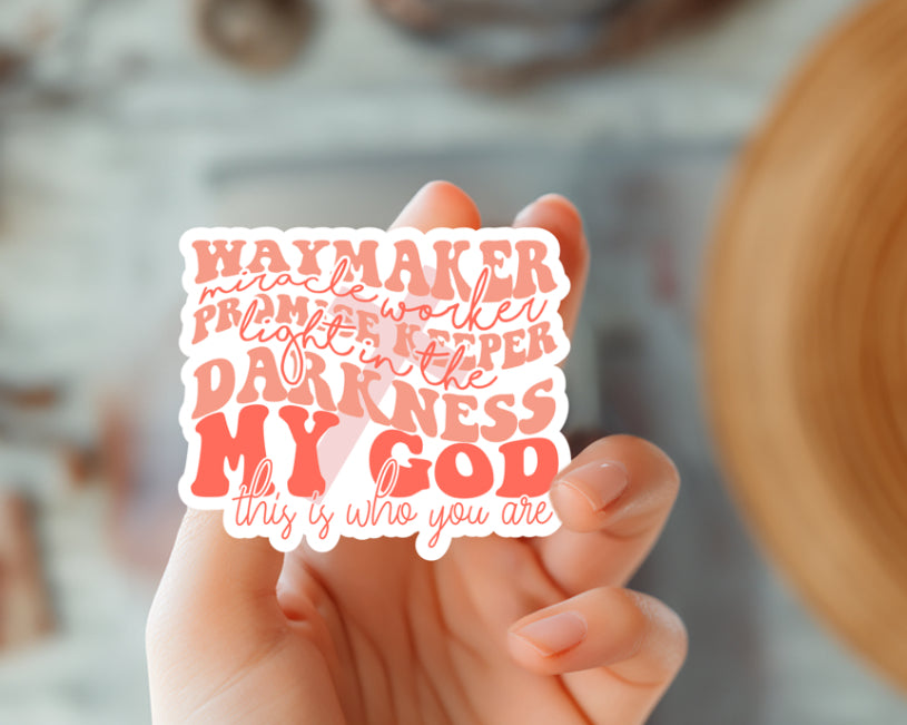 Way Maker Packaging Sticker Sheet