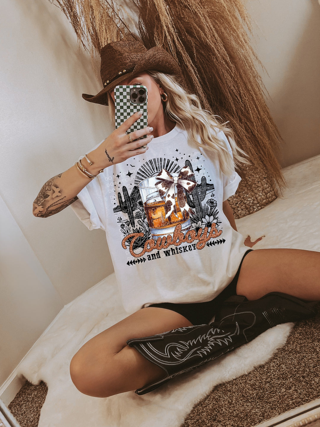 Cowboys And Whiskey DTF Print