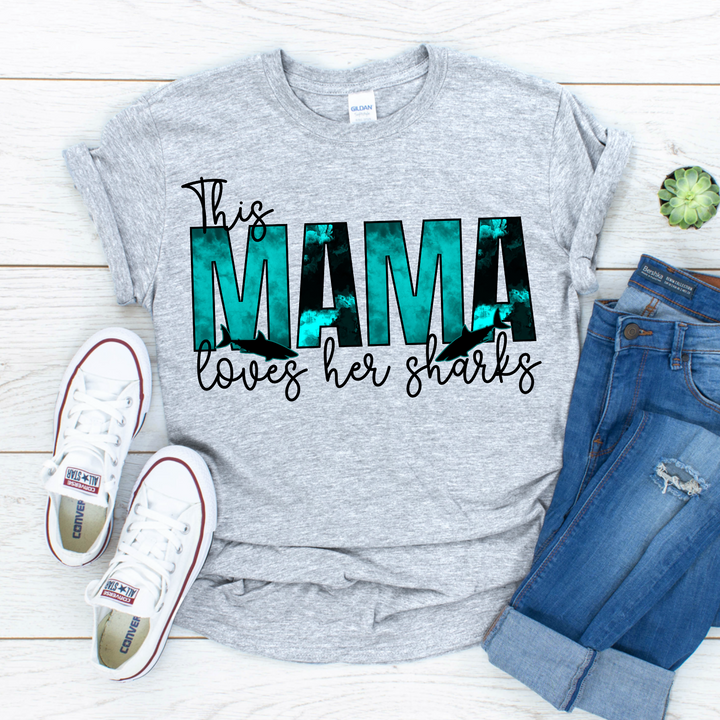 Loves Her Sharks DTF Print